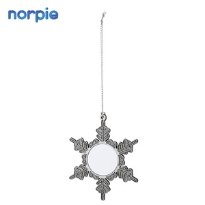 Ornamento <span class=keywords><strong>di</strong></span> vacanza Sublimazione Del Metallo Fiocco <span class=keywords><strong>di</strong></span> <span class=keywords><strong>Neve</strong></span> <span class=keywords><strong>Di</strong></span> Natale Decorazione - Product Image 3