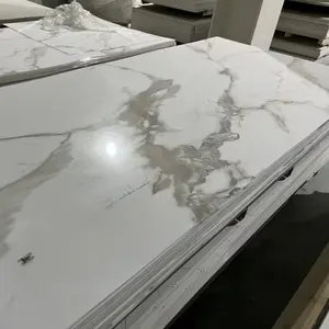 FOJU Waterproof Design Office PVC UV Marble Panels Alternative Walls Decoration PVC Marble UV Panel Board