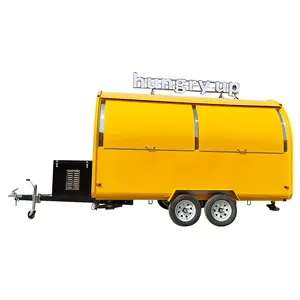 Street Mobile Mini HotDog Ice Cream Fast Food Cart Trailer With Wheels Small Food Truck For Sale In Usa
