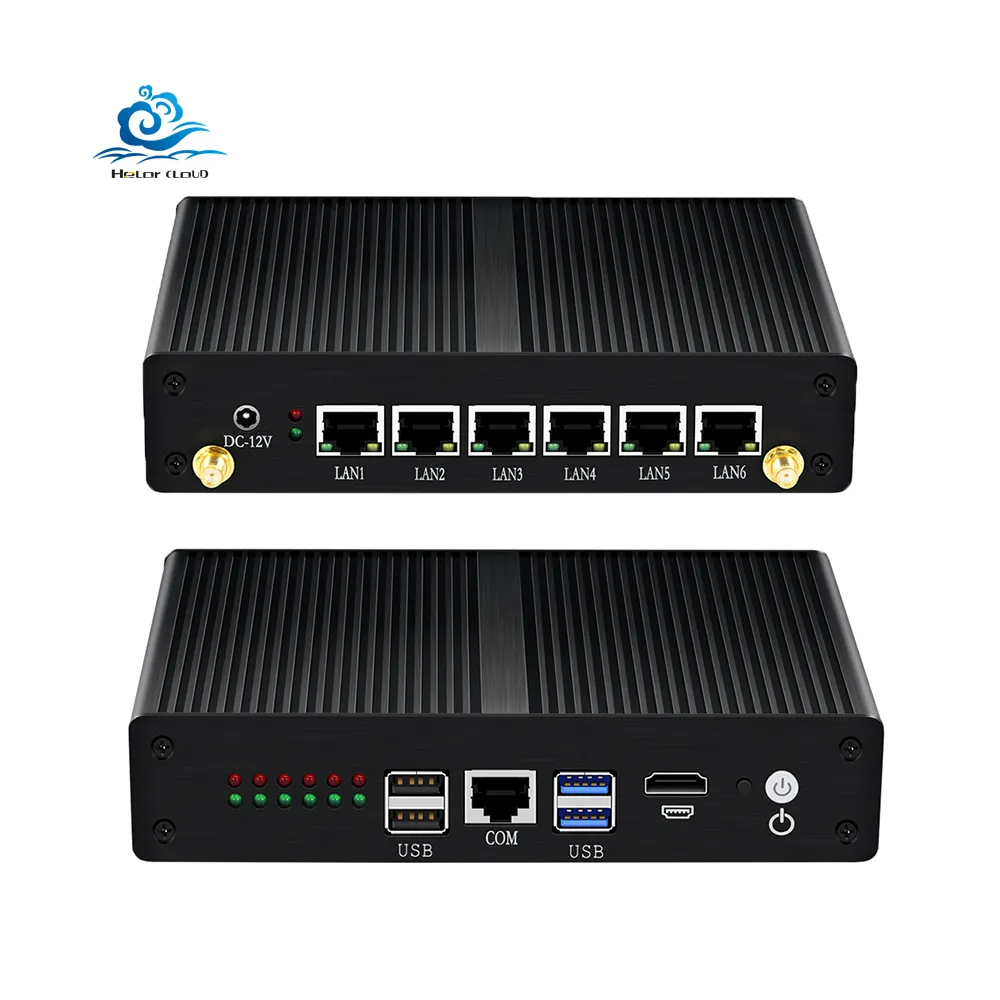 Firewall Router Computer Vpn In-tel Ce-leron 2955U Core I3 4010U I5 4200U 6 Ethernet RJ45 Fanless Multi Lan Pfsense Mini Pc