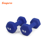 Haltères hexagonaux réglables Supro avec support pour la musculation