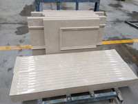 Escalier en marbre Dolomite Beige, Crema Beige poli, moderne, pour villa, coupé sur mesure, Tingestone, garantie 5 ans et plus