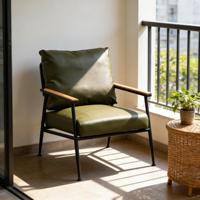 Chaise de salle à manger en cuir de qualité supérieure avec design moderne, structure métallique, coussin amovible en mousse déchiquetée pour salon et bureau à domicile