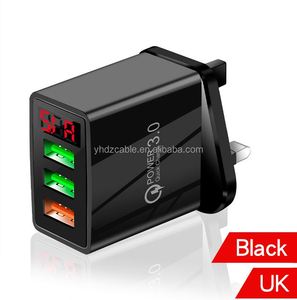 3USB digital fast charger QC3.0 multi-port charging head EU US UK 5V5.1A travel adapter for Apple Huawei Samsung - Product Image 2
