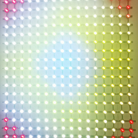 Éclairage de fond pour DJ en direct intelligent, façade à mouvement, maille LED à points