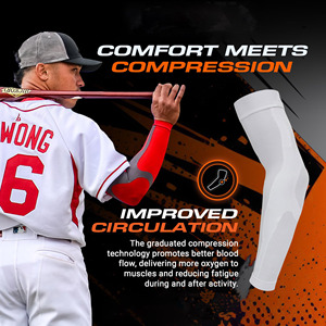 Manchons de <span class=keywords><strong>compression</strong></span> graduée antidérapants pour les coudes, personnalisables avec logo, pour hommes et femmes, idéaux pour le baseball, le basketball, le football et la course à pied - Product Image 2