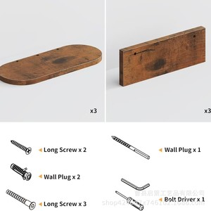 Retro Wooden Wall Mounted Floating <b>Shelf</b> Rectangle Multipurpose Hanging Home Decor Display <b>Rack</b> - Product Image 1