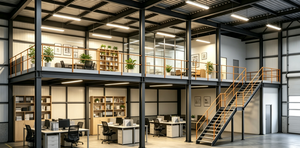 Système de plancher en mezzanine modulaire robuste pour plateforme de stockage en entrepôt - Product Image 3