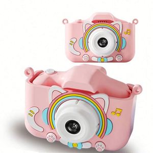 Mini caméra pour enfants avec écran IPS de 2,0 pouces, 1080P, double objectif, mignonne, vidéo et photo, cadeau d'anniversaire pour les garçons et les filles, enregistrement de la vie - Product Image 1