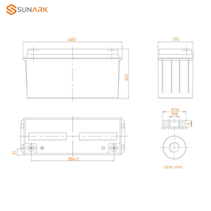 Batterie au lithium SunArk pour remplacer les batteries au plomb-acide 12V 150Ah, batterie Leoch LFP 12 V 150 150Amp - Product Image 2