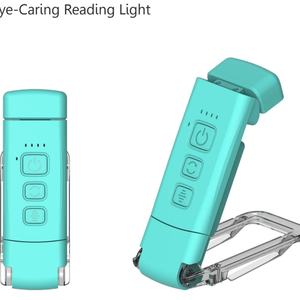 โคมไฟอ่านหนังสือแบบพกพา ป้องกันดวงตา รุ่นใหม่ พับได้ ปรับความสว่างได้ ใช้พอร์ต USB สีฟ้า พร้อมคลิปหนีบหนังสือ - Product Image 6