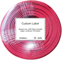 Câble de haut-parleur CHANGBAO OEM 16 AWG, 2 conducteurs, fils torsadés OFC en cuivre nu, bobine de 100 m