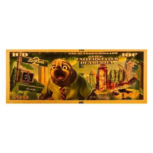 10 billets de banque américains de dessins animés d'anime, <span class=keywords><strong>Judy</strong></span> et Nick, billets de banque en feuille d'or de 100 $, objets de collection, cadeaux pour enfants - Product Image 5