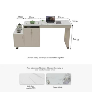 Tavolino <span class=keywords><strong>da</strong></span> Caffè Nordico di Lusso con Bollitore Integrato e Piano in Pietra Luminosa, Vendita Diretta dalla Fabbrica - Product Image 4