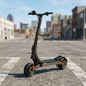Scooter Eléctrico de Aluminio Moderno KUKIHIN G4, Nuevo, Negro y Naranja, Motor Dual, Plegable, para Adultos, con Freno y Manillar - Product Image 2