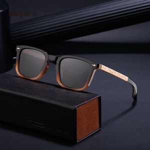 Vente en gros d'usine, lunettes de soleil rétro steampunk légères et confortables, monture intégrale, lunettes de soleil carrées pour homme, lunettes de soleil polarisées de luxe pour femme - Product Image 3