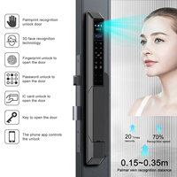 Interphone vidéo WiFi Tuya avec audio bidirectionnel, étanche, cadre étroit, pour porte de magasin, serrure intelligente avec reconnaissance faciale 3D