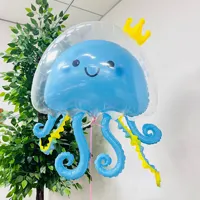 Grand ballon gonflable sur le thème sous-marin de dessin animé poulpe sirène pour les fêtes d'anniversaire des enfants décor de remise des diplômes