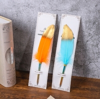 Stylo à plume rétro britannique à dégradé de couleurs pour étudiants, stylo créatif pour les fêtes, papeterie de Noël, emballage simple