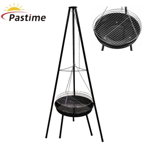 Soporte de Cocina Portátil Ajustable de Acero para Patio Trasero, <span class=keywords><strong>Asador</strong></span> de Barbacoa, <span class=keywords><strong>Asador</strong></span> <span class=keywords><strong>Colgante</strong></span> para Balcón, Parrilla de Carbón con Trípode - Product Image 1