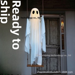 Grande Decorazione Fantasma Sospeso Luminoso per <span class=keywords><strong>Esterni</strong></span>, Adorabile Addobbo di <span class=keywords><strong>Halloween</strong></span> per Portico/Giardino - Product Image 5