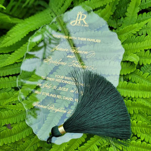 Carte d'Invitation de Luxe Imprimée Personnalisée Avec Enveloppe, Sceau de Cire Autocollant, Cartes de Vœux Faites à la Main, Invitation de <span class=keywords><strong>Mariage</strong></span> en Acrylique - Product Image 3