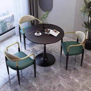 Sillón Moderno Tapizado en Cuero con Estructura de Acero Inoxidable para Comedor, Hogar, Hotel, Cocina, Sala de Estar y Áreas de Restaurante/PC - Product Image 5