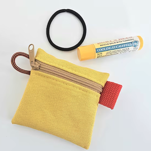 Custodia ecologica con cerniera, custodia per auricolari in tela <span class=keywords><strong>piccola</strong></span> e resistente, borsa portamonete, accessori per borse da viaggio - Product Image 3