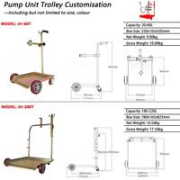 Pompe à graisse pneumatique 200L, 55 gallons, haute pression, 50:1 60:1, kit distributeur de graisse pour fût