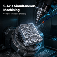 Mecanizado CNC de Alta Precisión de 5 Ejes, Componentes de Aluminio, Acero Inoxidable y Titanio, Prototipos Rápidos, Fabricante de Piezas OEM