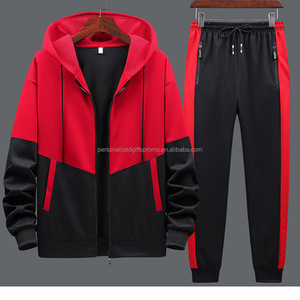 2Pcs Sports Tracksuit Adolescents Sweater Unisex Running Workout Jogger Sweatpants Boys Hoodie Jacket Zipper Sweatshirts Sets - Product Image 5