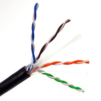 Câble Cat6 Aico pour câblage extérieur, échantillons gratuits, extérieur, 1000 Mbps, 1G, UTP, étanche, résistant aux UV, PVC+PE, double gaine
