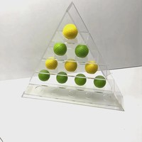 Acryl-Kristall Transparenter Farbiger Dreieckiger Pyramidenförmiger 5-Schichtiger Montierbarer Plexiglas-Displayständer für Schaufenster Golf-Vitrine