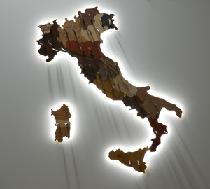 Portabottiglie di Design eccellente Made In Italy portabottiglie a luce fredda di forma italiana da parete per ristoranti di fascia alta - Product Image 5