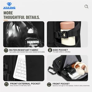 Mochila Urbana para Portátil, Resistente al Agua, Anti-Robo, con Forro de Poliéster Oxford, Capacidad de 20-35L, para Hombres, Viajes - Product Image 3