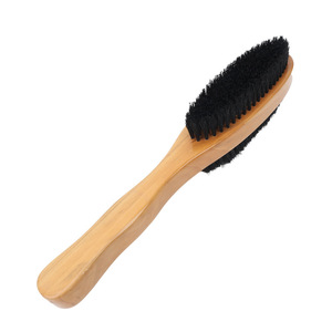 Double Sided Pig Bristle Coat <b>Brush</b> Solid Wood Handle Household <b>Cleaning</b> <b>Brush</b> Stain Removal Shoe <b>Brush</b> - Product Image 2