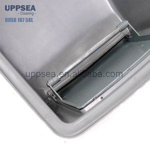 Cubo de Basura Delgado Slim <span class=keywords><strong>Jim</strong></span> de 15 Galones/58 Litros, de Plástico, Ahorra Espacio, con Apertura Lateral para Oficina y Espacios Públicos - Product Image 6