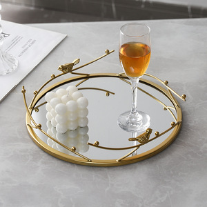 Mystic Arts <b>Mirror</b> Tray Metal Base Round Decorative Ornament For Home Decoration And Product Photography Prop - Product Image 2