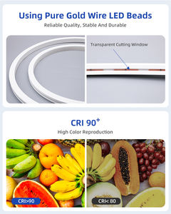 Tira de Luz LED de Neón para Regulación del Estado de Ánimo y Bienestar, 1212 24V 11W 3000K 120LED, para Clínicas de Salud Mental y Salas de Terapia Sensorial, Iluminación Ambiental - Product Image 6