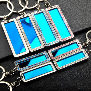Mignon Rectangle Porte-clés Anneau En Acier Inoxydable Personnaliser <span class=keywords><strong>Nom</strong></span> ou Licence Anti-Perte Plaque D'immatriculation Porte-clés Promotion Cadeau Porte-clés - Product Image 2