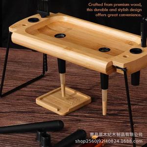 Wooden Cigar <b>Rolling</b> Tray Set Foldable Multifunctional With Accessories Rack And Cone Loading Port For DIY Cigar Making - Product Image 4