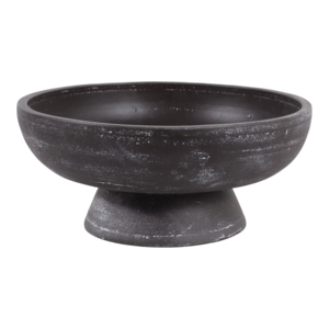 Moderna Ciotola Decorativa in Terracotta su Piedistallo, Centrotavola per Tavolino da Caffè, Stile Artigianale - Product Image 1