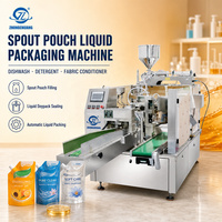 Machine de remplissage et de scellage de sachets préformés Doypack à bec verseur pour lessive, adoucissant textile et liquide vaisselle