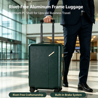 Valise Kazonne Premium à cadre en aluminium, roues silencieuses avec système de freinage, coque rigide en PC pur pour voyages en cabine et en soute