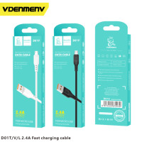 DENMEN D01V Chine Fabricant VDENMENV D01T Câbles de charge rapide Usb vers Micro Type c pour téléphones