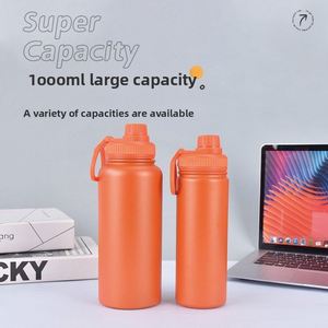 Custom Logo 500ml/750ml/1000ml Double Wall Stainless Steel Water <b>Bottle</b> Sports Vacuum Flask with Handle for Business Gifts - Product Image 3