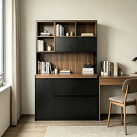 Meuble de rangement moderne 2026 avec tiroirs, étagères ouvertes, grande capacité, bibliothèque en bois, buffet pour salon