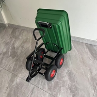 Chariots et chariots à benne agricoles robustes, capacité 250 kg, châssis en acier, remorque utilitaire à quatre roues, chariot de jardin, chariot à benne pour usage domestique