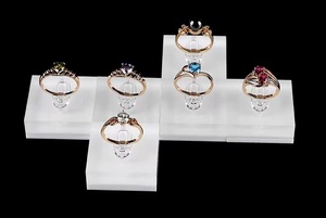 Artfulcosmos Acrylic <b>Ring</b> Display Stand Clear Modern Design For Jewelry Showcase Retail Display Accessories - Product Image 4