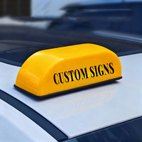 Lampe de signalisation de taxi pour toit de voiture alimentée par USB 12V, adhésive, 3W COB LED blanc/jaune, super lumineuse, IP65 étanche, décoration publicitaire